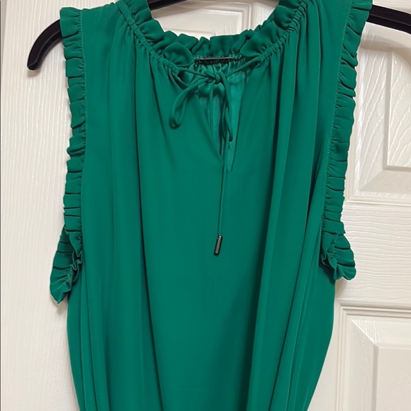 Elie Tahari Green Asymmetrical Wrap Sundress - Picture 3 of 7